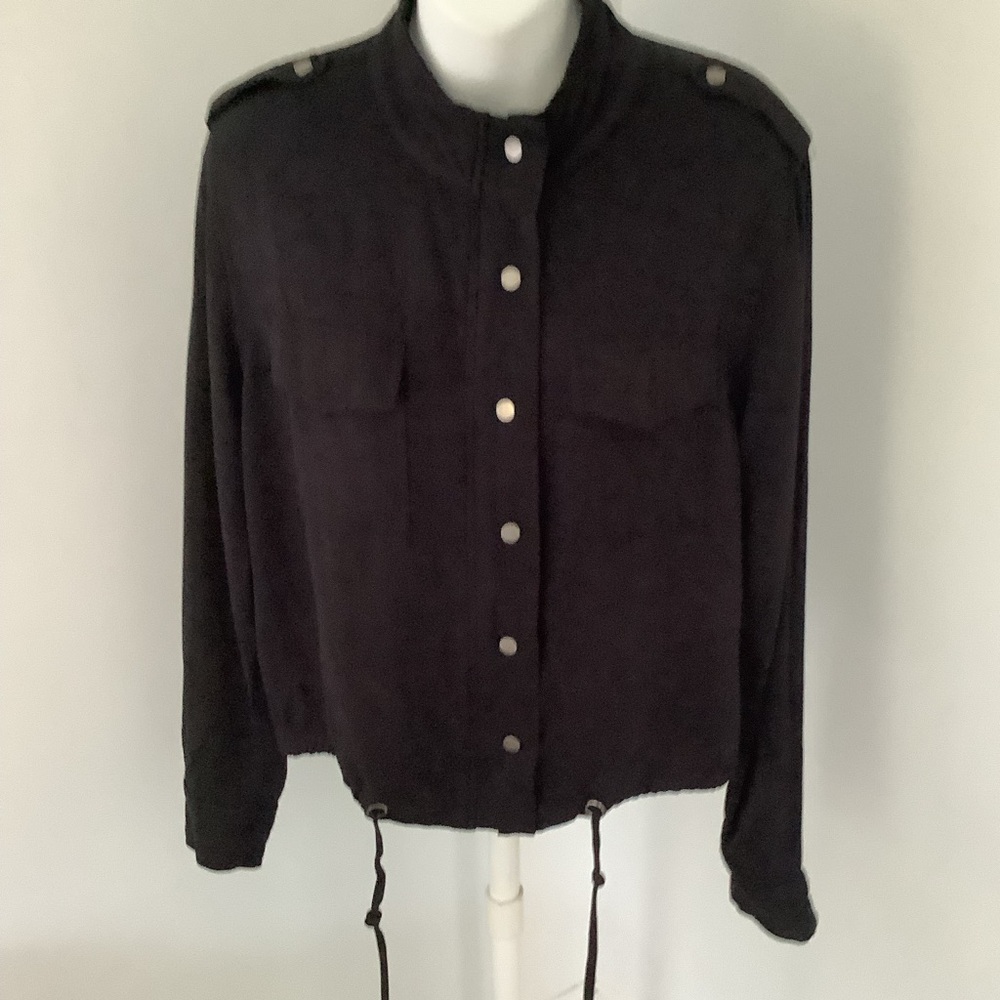 bobi Black Los Angeles Black Zip-Up Jacket Sz. M